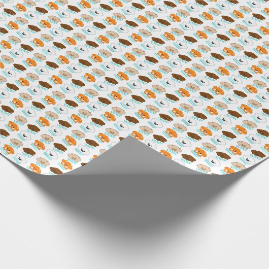 Häute und Hunde Geschenkpapier (Ecke)