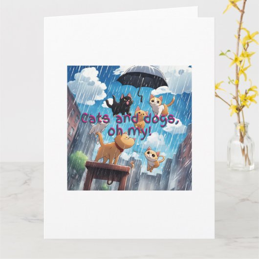 Häute und Hunde Karte (Gelbe Blume)