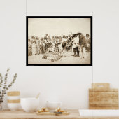 Häuten Rinder in Pine Ridge Reservation SD 1887 Poster (Küche)