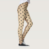 Hautfarbe, Polka-Punkte-Muster Leggings (Rechts)
