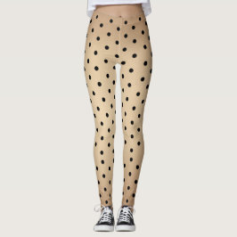 Hautfarbe, Polka-Punkte-Muster Leggings