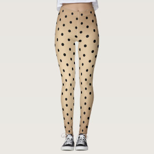Hautfarbe, Polka-Punkte-Muster Leggings
