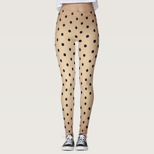 Hautfarbe, Polka-Punkte-Muster Leggings (Vorderseite)