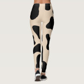 Hautfarbe und schwarze Kuh Leggings (Rückseite)