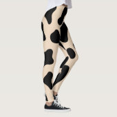 Hautfarbe und schwarze Kuh Leggings (Rechts)