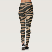 Hautfarbe Zebra Retro Tierdrucke Leggings (Rückseite)