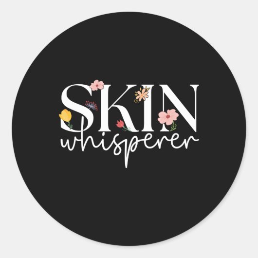 Hautflüster Östhetikerin Östhetische Ärzte Runder Aufkleber (Vorderseite)