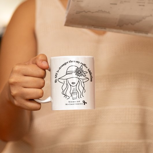 Hautkrebs Melanom Bewusstsein Graue Schleimhaut Ge Kaffeetasse