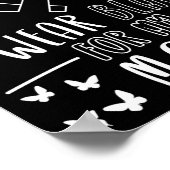 Hautkrebs trage ich schwarz für meine Mama Melanom Poster (Ecke)