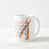 Hautkrebs-Überlebender D4: Puzzle-Wörter Kaffeetasse (VorderseiteRechts)