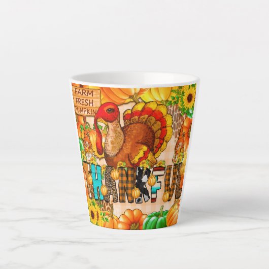 Häutliche Tumbler-Sublimierung - Erntedank Milchtasse (Vorderseite)
