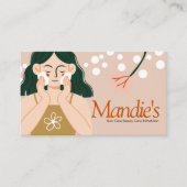 Hautpflege Ärztin Frauen Business Salon Boho Visitenkarte (Vorderseite)