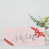 Hautpflege Esthetician Geschenkgutscheine Rosa (Stehend Vorderseite)
