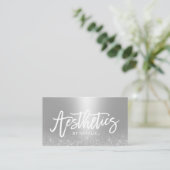 Hautpflege Esthetiker Moderne Silberästhesie Visitenkarte (Stehend Vorderseite)