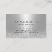 Hautpflege Esthetiker Moderne Silberästhesie Visitenkarte (Rückseite)