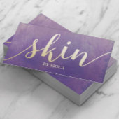 Hautpflege Östhetiker Elegantes Wasserfarben Lila Visitenkarte