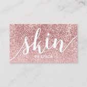 Hautpflege Rose Gold Glitzer Typografie Visitenkarte (Vorderseite)
