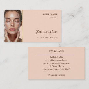 Hautpflege Schönheit Gesichtsbehandlungen Salon Visitenkarte