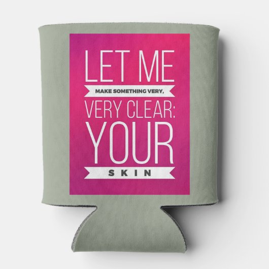 Hautpflegeberater Bier cozie cooler lustig klar Dosenkühler (Rückseite)