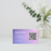 Hautpflegemake-up-Esthetiker-Service-Logo-QR-Code Visitenkarte (Stehend Vorderseite)