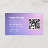 Hautpflegemake-up-Esthetiker-Service-Logo-QR-Code Visitenkarte (Vorderseite)