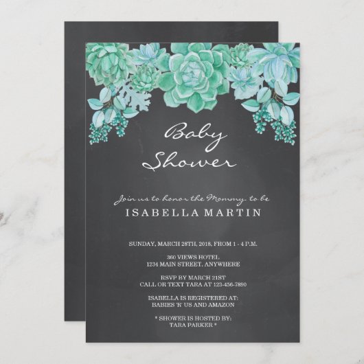 Hautpflegemittel Kinderdusche - Genderneutral Einladung (Vorne/Hinten)