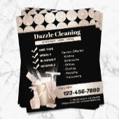 Hautreinigung Haushaltshilfe Geometrisches schwarz Flyer