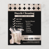 Hautreinigung Haushaltshilfe Geometrisches schwarz Flyer (Vorne)