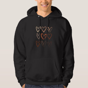 Hauttonherzen sind freundlich Melanin Schwarze Ges Hoodie