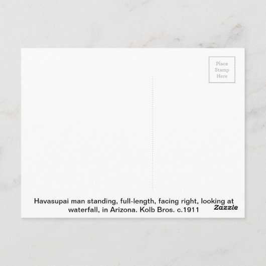 Hava Supai Postkarte (Rückseite)