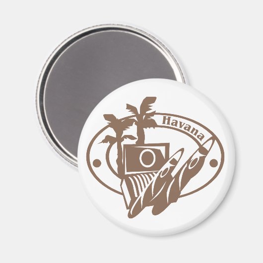 Havana-Briefmarke Magnet (Vorderseite/Rückseite)