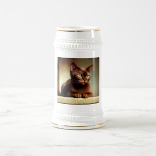 Havana Brown Cat Bierglas