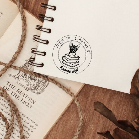 Havana Brown Cat, Buch aus der Bibliothek Gummistempel