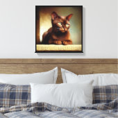 Havana Brown Cat Leinwanddruck (Insitu (Schlafzimmer))