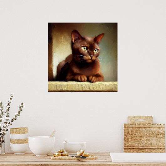 Havana Brown Cat Poster (Küche)
