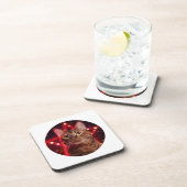 Havana Brown Cat (Rasse mit sternigem Hintergrund) Getränkeuntersetzer (Rechte Seite)