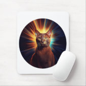 Havana Brown Cat (Rasse mit sternigem Hintergrund) Mousepad (Mit Mouse)