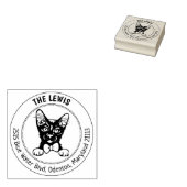 Havana Brown Cat Rücksendeadresse Gummistempel (Stempel)