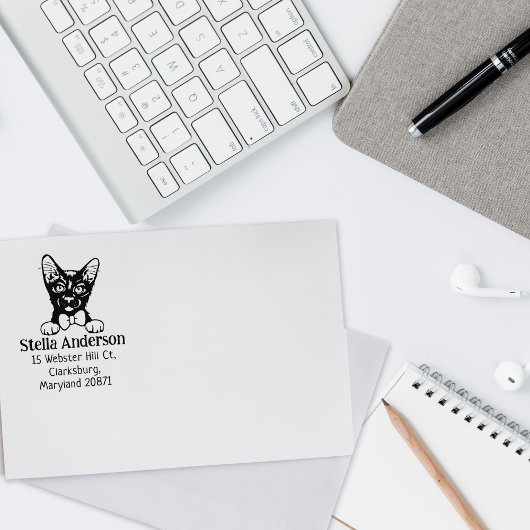 Havana Brown Cat Rücksendeadresse Gummistempel