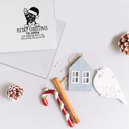 Havana Brown Cat Rücksendeadresse Weihnachten Gummistempel