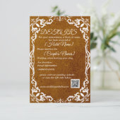 Havana Brown Minimal Elegant Wedding Enclosure Car Begleitkarte (Stehend Vorderseite)