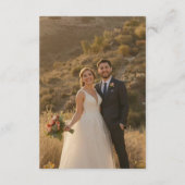 Havana Brown Minimale Elegante Hochzeit Beilagekar Begleitkarte (Rückseite)