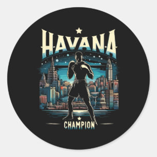 Havana Champion Kuban Boxing Spirit City Runder Aufkleber