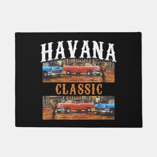 Havana Classic - Kubanische Jahrgangssprache Kunst Fußmatte (Vorderseite)