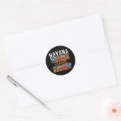 Havana Classic - Kubanische Jahrgangssprache Kunst Runder Aufkleber (Umschlag)