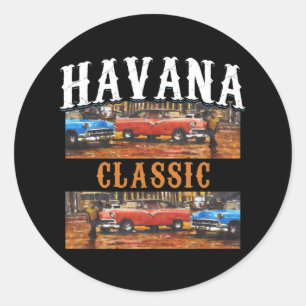Havana Classic - Kubanische Jahrgangssprache Kunst Runder Aufkleber