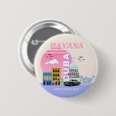 Havana Cuba Art Button (Vorne & Hinten)