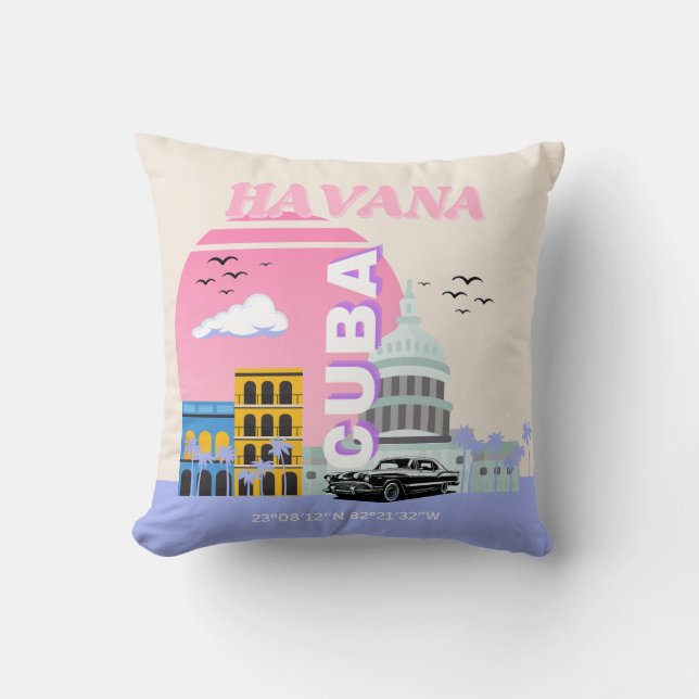 Havana Cuba Art Kissen (Vorderseite)