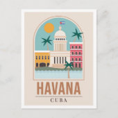 Havana Cuba Art Vintage Reise und Geschichte Postkarte (Vorderseite)