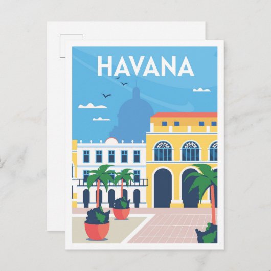 Havana Cuba Art Vintage Reise und Geschichte Postkarte (Vorne/Hinten)